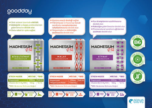 GOODDAY MAGNESIUM PLUS M (MAGNEZYUM  MALAT) 30 SAŞE