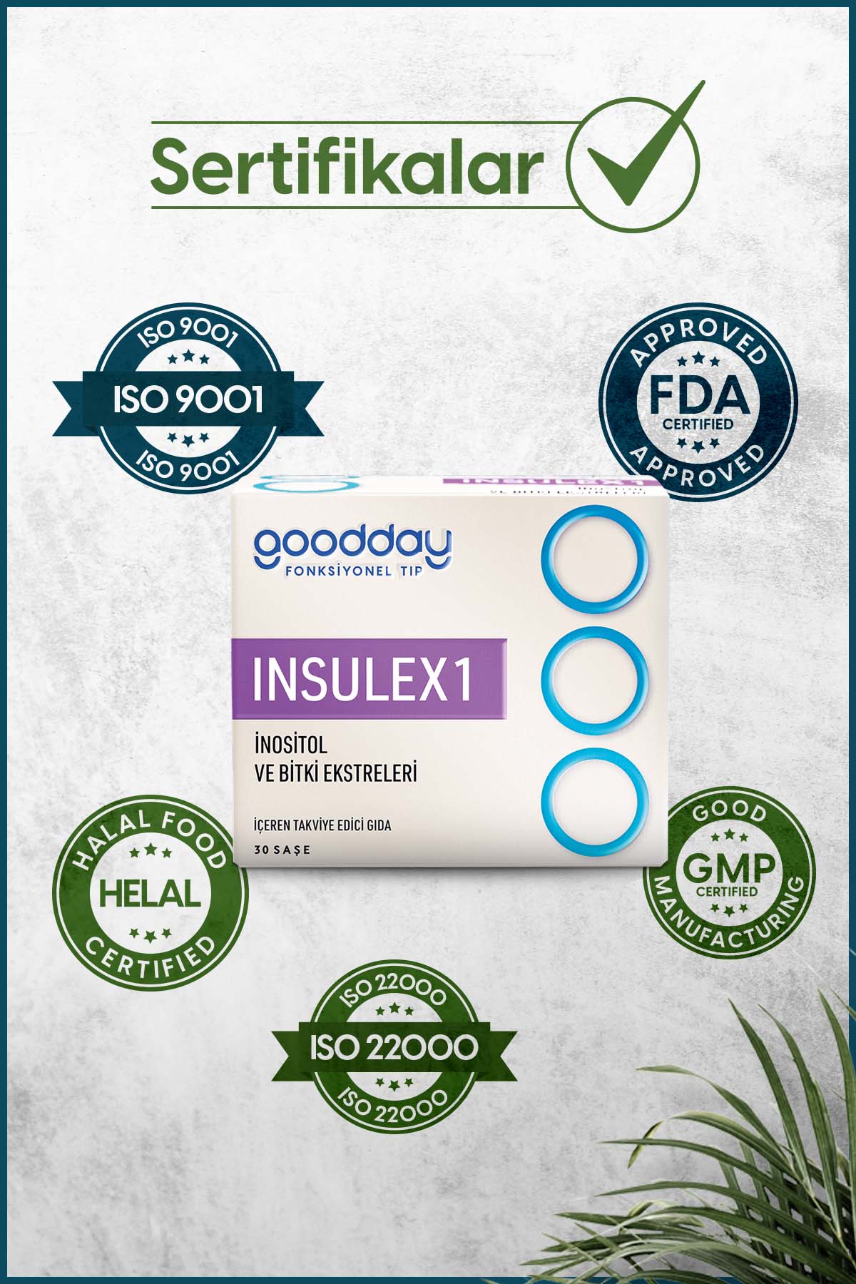 GOODDAY İNSULEX 1 30 SAŞE TAKVİYE EDİCİ GIDA